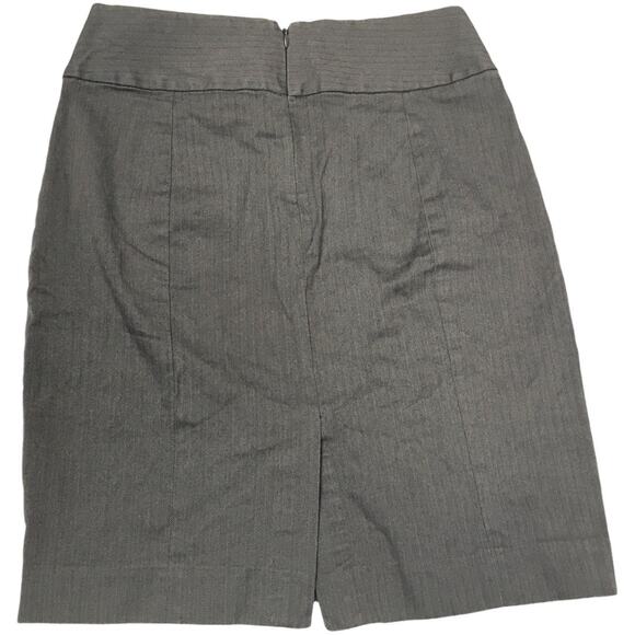 Banana Republic Factory Pencil Skirt Grey Stripe Women's 0 Stretch Cotton Career - Picture 9 of 9